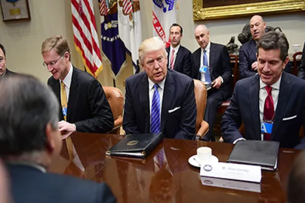 President Trump Holds Breakfast Meeting With Business Leaders At White House