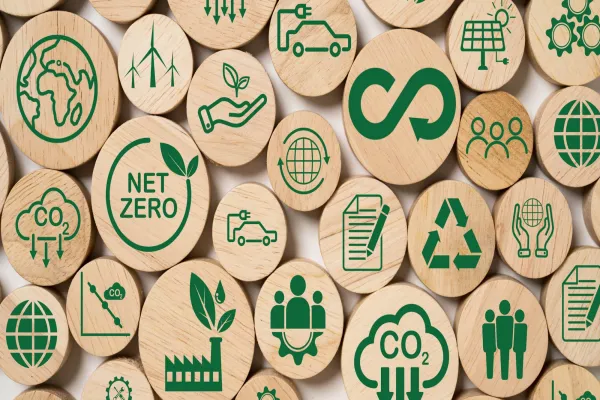 Infinity and Circular Business Economy Environment Icons
