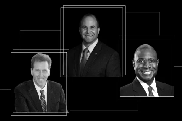 left to right: Stefan Strein, Sam Gallo, Reginald Sanders (Linkedin photos)