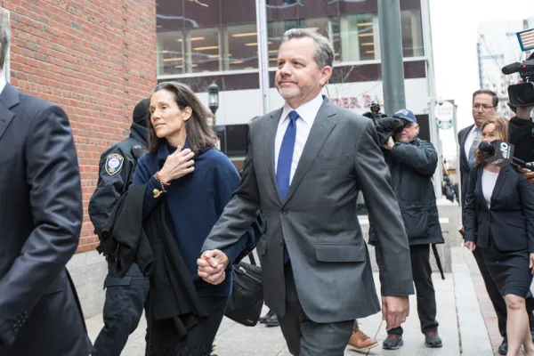  Bill McGlashan outside federal court in Boston on March 29, 2019 (Scott Eisen/Bloomberg)