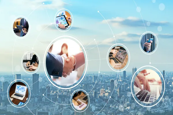 Network of business concept.