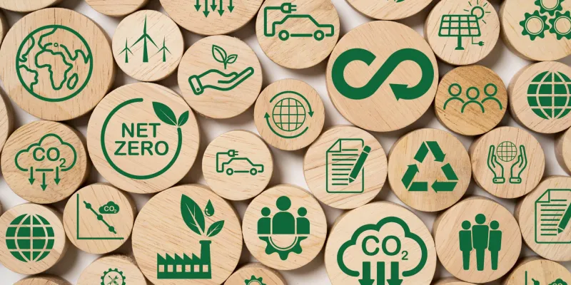 Infinity and Circular Business Economy Environment Icons