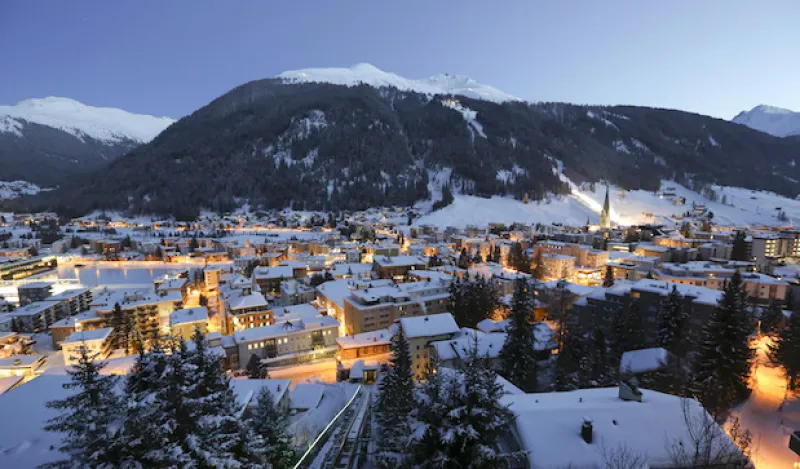 The Schatzalp area above the town of Davos, Switzerland (photo credit: Chris Ratcliffe/Bloomberg).