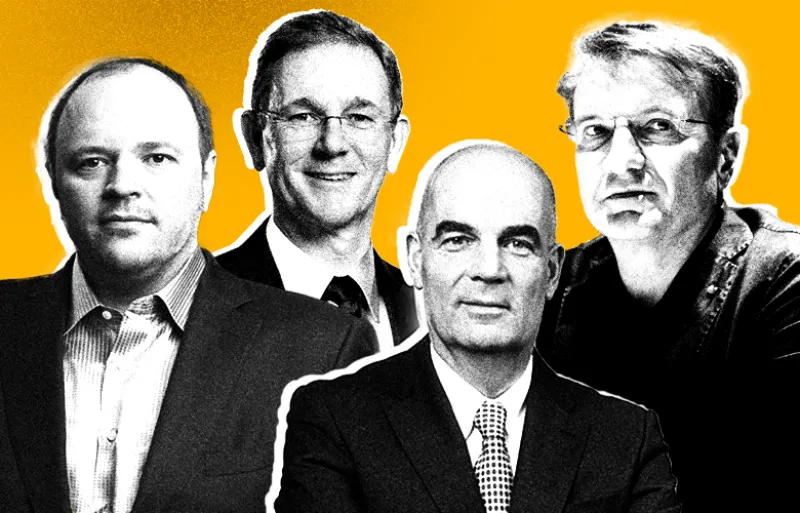 Left to right: Andrey Guryev, Peter Oswald, Carlo Palasciano Villamagna, Herman Gref (Guryev and Gref: Chris Ratcliffe/Bloomberg).