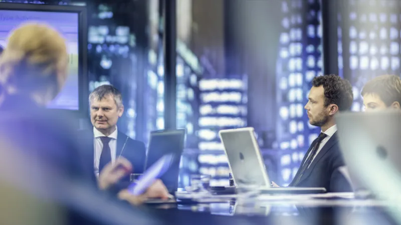 Late night business meeting