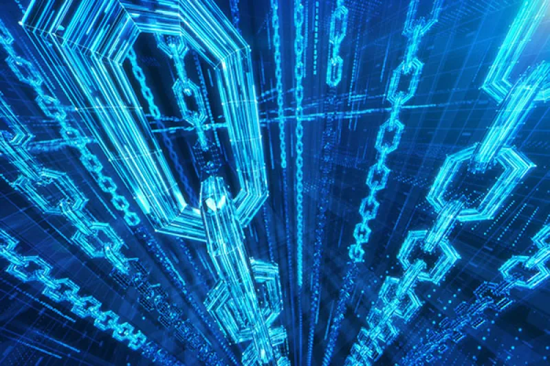 Huge blockchain background