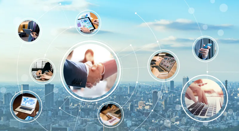 Network of business concept.